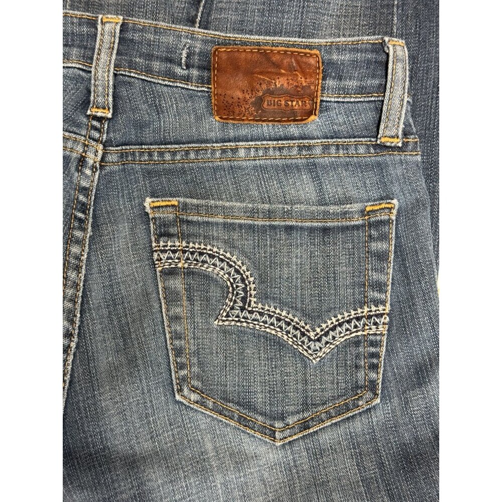 Big Star Alex Mid Rise Skinny Jeans Size 27 x 32 Denim Buckle Stretch